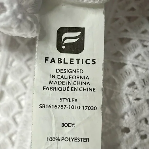 Fabletics Sophie Swim Gym Mesh Cover Up - White - S - Picture 6 of 7